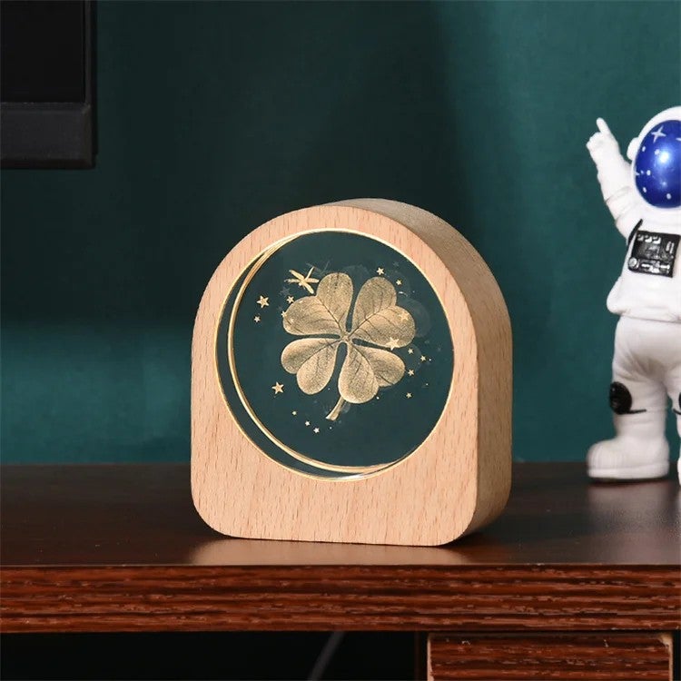 Bluejw Glowing Crystal Ball Night Light - USB Powered Warm White Bedside Lamp - Planetary Design - Kids Christmas Gift & Home Decor - Image 1